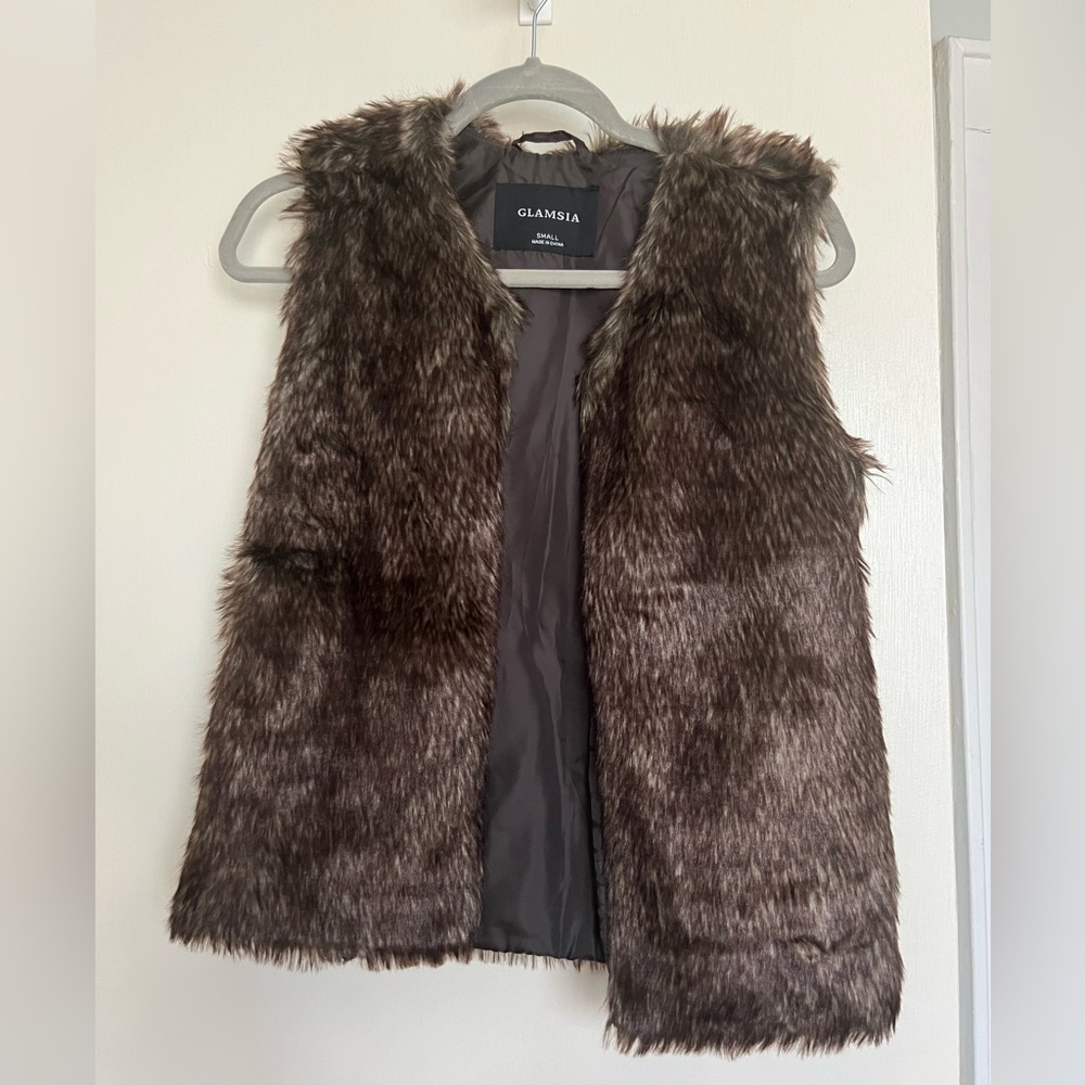 Faux fur vest